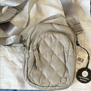 Samantha Brown Gray Crossbody Bag